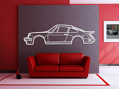 911 Turbo Model 930 Detailed Silhouette Wall Art