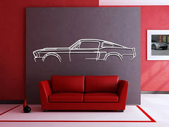 1967 Mustang Silhouette Wall Art