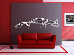 911 GT3 RS Model 991 Silhouette Wall Art