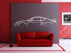 718 Cayman GT4 Silhouette Wall Art