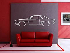 1969 Camaro Detailed Silhouette Wall Art