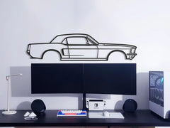 1968 Mustang Hardtop Silhouette Wall Art