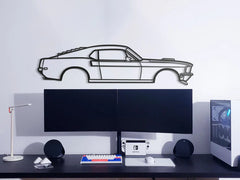 1968 Mustang Mach 1 Silhouette Wall Art