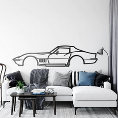 1969 Corvette Silhouette Wall Art