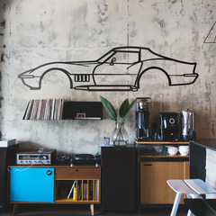 1969 Corvette Silhouette Wall Art