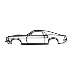 1969 MUSTANG MACH 1 SILHOUETTE WALL ART