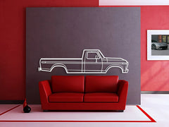 1975 F-250 Highboy Silhouette Wall Art