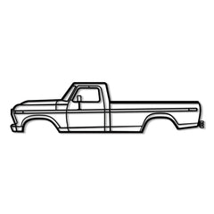 1975 F-250 Highboy Silhouette Wall Art