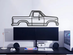 1983 Bronco Pickup Silhouette Wall Art