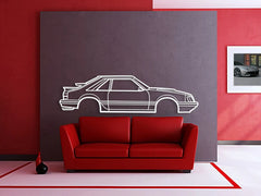 1986 Ford Mustang SVO Silhouette Wall Art