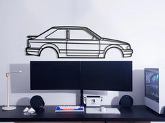 1988 Escort XR3I Silhouette Wall Art