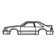 1988 Mustang GT Hatchback Silhouette Wall Art