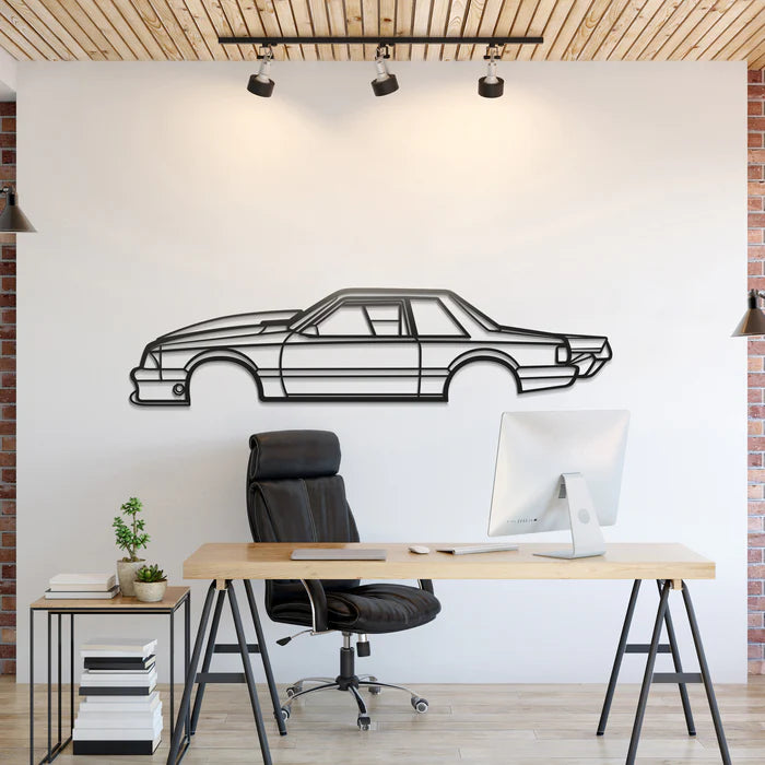 1989 Mustang Foxbody Drag Version Silhouette Wall Art