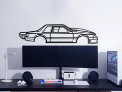 1989 Mustang Foxbody Drag Version Silhouette Wall Art