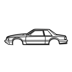 1989 Mustang Foxbody Silhouette Wall Art