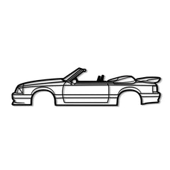 1990 Mustang Saleen Convertible Silhouette Wall Art