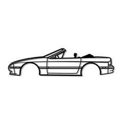 1990 RX-7 Convertible Silhouette Wall Art