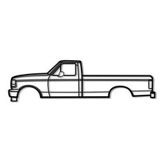 1993 F-150 9th Gen Silhouette Wall Art