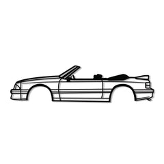 1993 Mustang GT Convertible Silhouette Wall Art