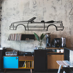 1993 Mustang GT Convertible Silhouette Wall Art