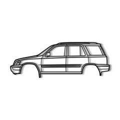 1997 CR-V 1st Gen Silhouette Wall Art