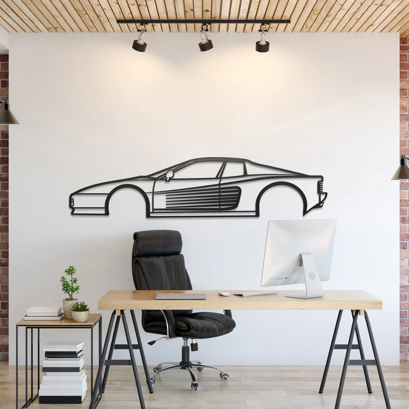 1998 Testarossa Silhouette Wall Art