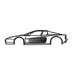 1998 Testarossa Silhouette Wall Art