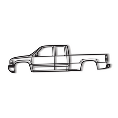 1999 Silverado 1500 1st Gen Silhouette Wall Art