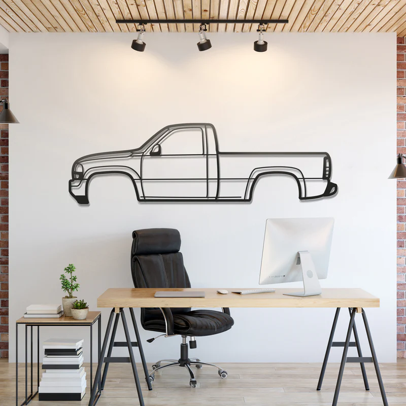 1999 Sierra 1500 2nd Gen Silhouette Wall Art