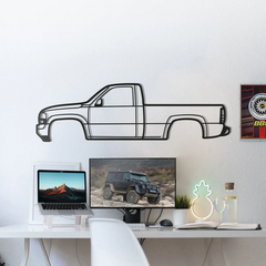 1999 Sierra 1500 2nd Gen Silhouette Wall Art