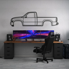 1999 Sierra 1500 2nd Gen Silhouette Wall Art