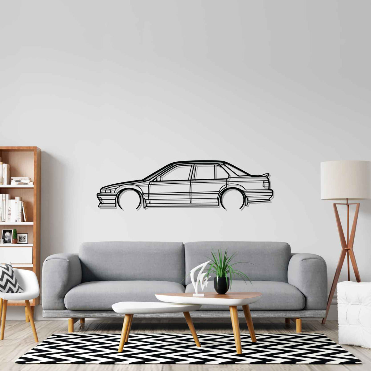 Accord 1990 Detailed Silhouette Wall Art