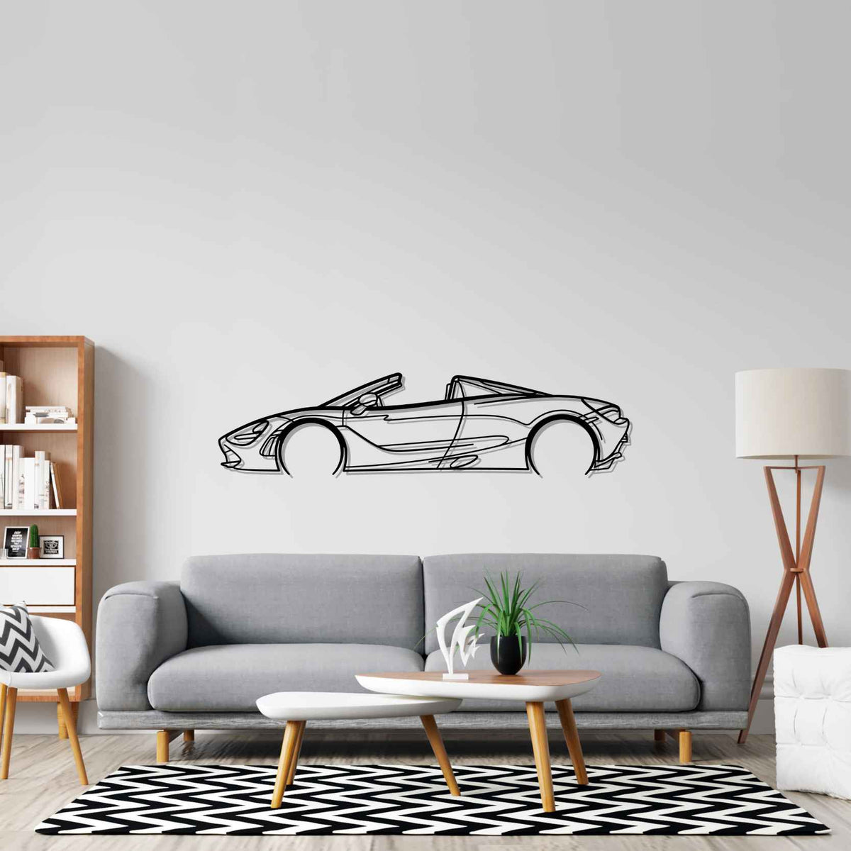 720S Spyder 2018 Detailed Silhouette Wall Art