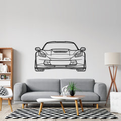 Corvette C7 Z06 2019 Front Silhouette Wall Art