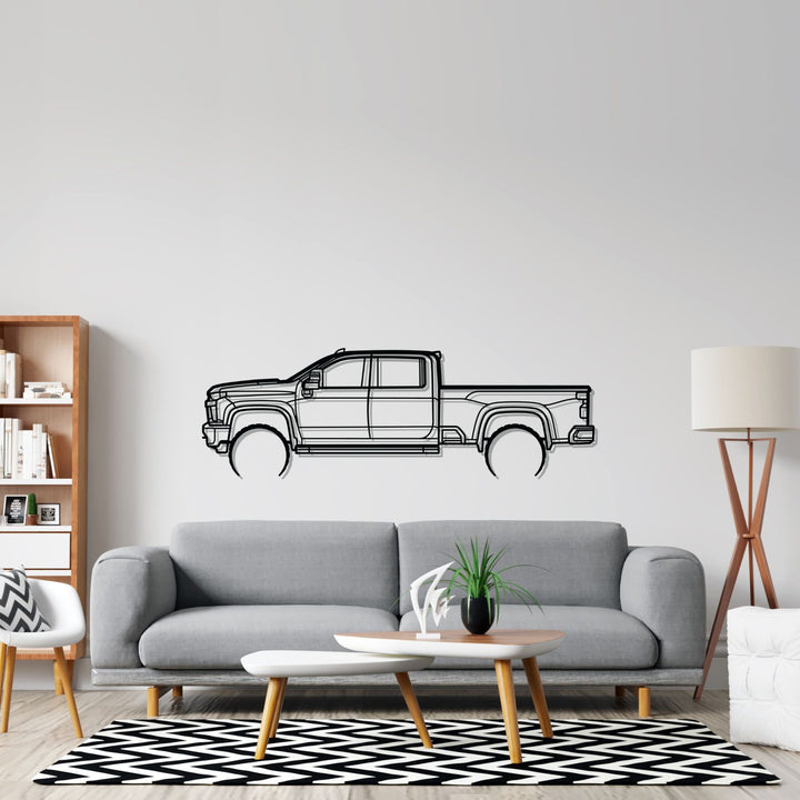 3500 High Country 2022 Detailed Silhouette Wall Art