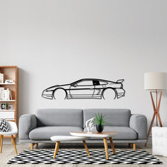 Fiero GT 1987 Detailed Silhouette Wall Art