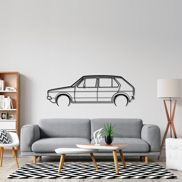 Golf Mk1 1976 Detailed Silhouette Wall Art