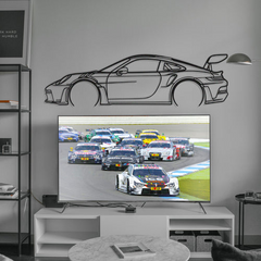 911 GT3 RS Model 992 Detailed Silhouette Wall Art