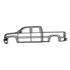 2001 Silverado 2500HD Silhouette Wall Art