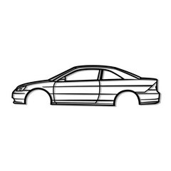 2001 Civic EX Silhouette Wall Art