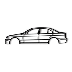 E39 M5 Silhouette Wall Art