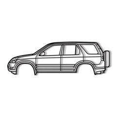 2002 CR-V 2nd Gen Silhouette Wall Art