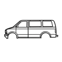 2004 Astro Van Silhouette Wall Art