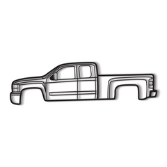 2007 Silverado 2500HD Silhouette Wall Art