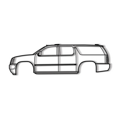 2007 Yukon 3rd Gen Silhouette Wall Art