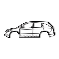 2007 CR-V 3rd Gen Silhouette Wall Art