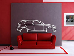 2009 1 SERIES E87 Hatchback Silhouette Wall Art