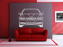 2009 E90 Front View Silhouette Wall Art