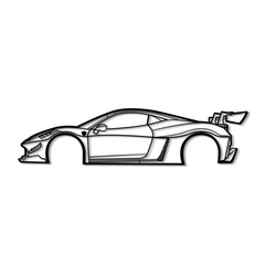 2010 458 Italia Liberty Walk Silhouette Wall Art