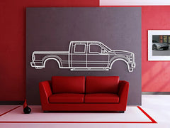 2011 F-250 Super Duty 3rd Gen Silhouette Wall Art